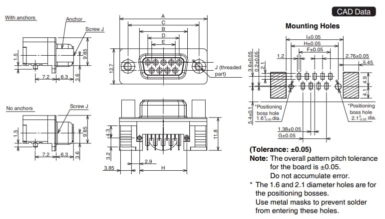 Omron Electronics XM3L-N D-sub连接器插座